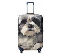 LHCVSFGW Copertura per bagagli da viaggio Shih Tzu Valigie Protector Elastica Lavabile Copertura per bagagli Anti-graffio Copertura per bagagli Addensare Protezione per bagagli Adatto per bagagli da
