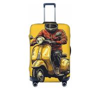 LHCVSFGW Copertura per bagaglio da viaggio per scooter con protezione elastica lavabile, antigraffio, protezione spessa per bagagli da 45,7 a 81,3 cm, nero, L