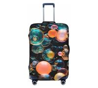 LHCVSFGW Custodia per bagagli da viaggio con bolle di sapone elastico lavabile e antigraffio per bagagli da 45,7 a 81,3 cm, nero, XL