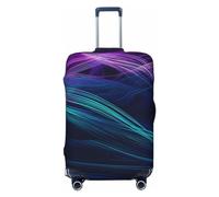 LHCVSFGW Custodia per bagagli da viaggio con linee fluide, protezione elastica e lavabile, resistente ai graffi, protezione spessa per bagagli da 45,7 a 81,3 cm, nero, S