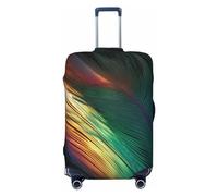 LHCVSFGW Custodia per bagagli da viaggio con piuma elastica lavabile e antigraffio per bagagli da 45,7 a 81,3 cm, nero, L