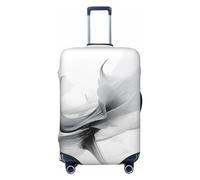 LHCVSFGW Custodia per bagaglio da viaggio astratta, in bianco e nero, con protezione elastica, lavabile, antigraffio, protezione spessa per bagagli da 45,7 a 81,3 cm, nero, S