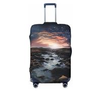 LHCVSFGW Custodia per bagaglio da viaggio, con una morbida atmosfera, protezione elastica e lavabile, antigraffio, protezione spessa per bagagli da 45,7 a 81,3 cm, nero, L