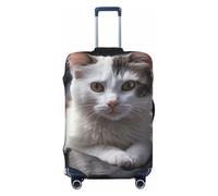 LHCVSFGW Custodia per bagaglio da viaggio per gatti su materasso, con elastico lavabile, antigraffio, custodia per bagagli spessa da 45,7 a 81,3 cm, nero, L