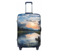 LHCVSFGW Custodia protettiva per bagaglio da viaggio, con elastico, lavabile, antigraffio, per bagagli da 45,7 a 81,3 cm, nero, XL