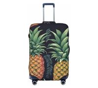 LHCVSFGW Custodia protettiva per bagaglio da viaggio, motivo ananas elastico, lavabile, antigraffio, spessa copertura per bagagli da 45,7 a 81,3 cm, nero, M