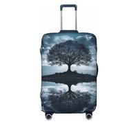 LHCVSFGW Custodia protettiva riflettente per valigia da viaggio, elastica, lavabile, antigraffio, custodia spessa per bagagli da 45,7 a 81,3 cm, nero, M