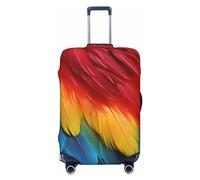 LHCVSFGW Fantastico telo da viaggio in piuma di pappagallo, protezione elastica, lavabile e antigraffio, per bagagli da 45,7 a 81,3 cm, nero, S