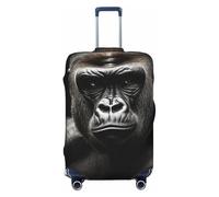 LHCVSFGW Gorilla - Custodia da viaggio per bagaglio da uomo, con protezione elastica e lavabile, resistente ai graffi, protezione spessa per bagagli da 45,7 a 81,3 cm, nero, XL