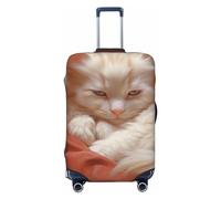 LHCVSFGW Hazy Cat - Custodia per bagagli da viaggio, con protezione elastica e lavabile, resistente ai graffi, protezione spessa per bagagli da 45,7 a 81,3 cm, nero, S
