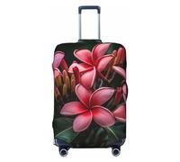 LHCVSFGW Plumeria - Custodia protettiva elastica lavabile antigraffio per bagagli da 45,7 a 81,3 cm, nero, L