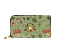 LHCVSFGW Portafoglio in pelle per donne e uomini, portafoglio bifold ultra sottile porta carte di credito rane e funghi pochette da donna, nero, taglia unica, Nero , Taglia unica