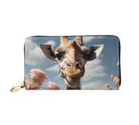 LHCVSFGW Portafoglio in pelle per donne e uomini, portafoglio bifold ultra sottile porta carte di credito bella giraffa pochette da donna, nero, taglia unica, Nero , Taglia unica