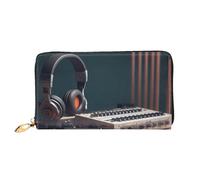 LHCVSFGW Portafoglio in pelle per donne e uomini, portafoglio bifold ultra sottile porta carte di credito registratore con cuffie pochette da donna, nero, taglia unica, Nero , Taglia unica