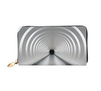 LHCVSFGW Portafoglio in pelle per donne e uomini, portafoglio bifold ultra sottile porta carte di credito bianco tunnel della metropolitana pochette da donna, nero, taglia unica, Nero , Taglia unica