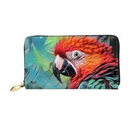 LHCVSFGW Portafoglio in pelle per donne e uomini, portafoglio bifold ultra sottile porta carte di credito colorato pappagallo pochette da donna, nero, taglia unica, Nero , Taglia unica
