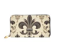 LHCVSFGW Portafoglio in pelle per donne e uomini, portafoglio bifold ultra sottile porta carte di credito Fleur-de-Lis e cappotto Arms Knight Ladies pochette borsa, nero, taglia unica, Nero , Taglia