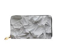 LHCVSFGW Portafoglio in pelle per donne e uomini, portafoglio bifold ultra sottile porta carte di credito carta stropicciata pochette da donna, nero, taglia unica, Nero , Taglia unica