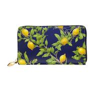 LHCVSFGW Portafoglio in pelle per donne e uomini, portafoglio bifold ultra sottile porta carte di credito albero limone pochette da donna, nero, taglia unica, Nero , Taglia unica