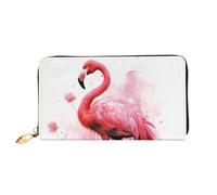 LHCVSFGW Portafoglio in pelle per donne e uomini, portafoglio bifold ultra sottile porta carte di credito fenicottero acquerello pochette da donna, nero, taglia unica, Nero , Taglia unica