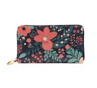 LHCVSFGW Portafoglio in pelle per donne e uomini, portafoglio bifold ultra sottile porta carte di credito semplice piccolo fiore pochette da donna, nero, taglia unica, Nero , Taglia unica