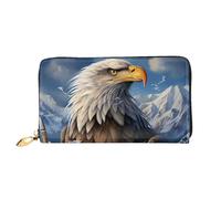 LHCVSFGW Portafoglio in pelle per donne e uomini, portafoglio bifold ultra sottile porta carte di credito aquila pochette da donna, nero, taglia unica, Nero , Taglia unica