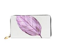 LHCVSFGW Portafoglio in pelle per donne e uomini, portafoglio bifold ultra sottile porta carte di credito foglie lilla pochette da donna, nero, taglia unica, Nero , Taglia unica