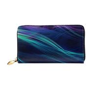 LHCVSFGW Portafoglio in pelle per donne e uomini, portafoglio bifold ultra sottile porta carte di credito linee fluenti pochette da donna, nero, taglia unica, Nero , Taglia unica