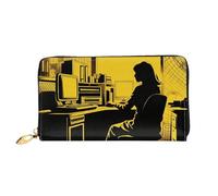 LHCVSFGW Portafoglio in pelle per donne uomini portafoglio bifold ultra sottile porta carte di credito donna lavoratrice donna pochette da donna, nero, taglia unica, Nero , Taglia unica
