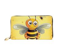 LHCVSFGW Portafoglio in pelle per donne uomini portafoglio bifold ultra sottile porta carte di credito ape sul quadrato pochette da donna, nero, taglia unica, Nero , Taglia unica