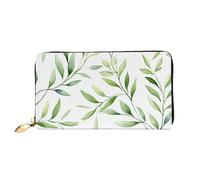 LHCVSFGW Portafoglio in pelle per donne uomini portafoglio bifold ultra sottile porta carte di credito foglie verdi pochette da donna, nero, taglia unica, Nero , Taglia unica