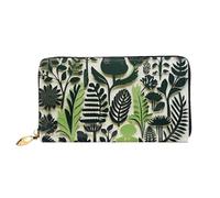LHCVSFGW Portafoglio in pelle per donne uomini portafoglio bifold ultra sottile porta carte di credito pianta giungla adesivo da parete pochette da donna, nero, taglia unica, Nero , Taglia unica