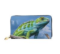 LHCVSFGW Portafoglio in pelle per donne uomini portafoglio bifold ultra sottile porta carte di credito lucertola verde pochette da donna, nero, taglia unica, Nero , Taglia unica