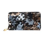 LHCVSFGW Portafoglio in pelle per donne uomini portafoglio bifold ultra sottile porta carte di credito un mucchio di pezzi puzzle pochette da donna, nero, taglia unica, Nero , Taglia unica
