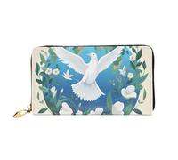 LHCVSFGW Portafoglio in pelle per donne uomini portafoglio bifold ultra sottile porta carte di credito pace sulla terra pochette da donna, nero, taglia unica, Nero , Taglia unica