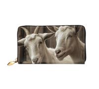 LHCVSFGW Portafoglio in pelle per donne uomini portafoglio bifold ultra sottile porta carte di credito capra bianca pochette da donna, nero, taglia unica, Nero , Taglia unica