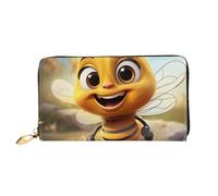 LHCVSFGW Portafoglio in pelle per donne uomini portafoglio bifold ultra sottile porta carte di credito ape donna pochette borsa, nero, taglia unica, Nero , Taglia unica