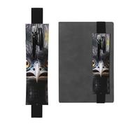 LHCVSFGW Portapenne elastico per quaderni, segnalibri, portapenne in pelle PU con fascia regolabile, astuccio Emu per matite, agende, raccoglitori, libri, Nero , Taglia unica