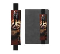 LHCVSFGW Portapenne elastico per quaderni, segnalibri, portapenne in pelle PU con fascia regolabile, custodia per penne, bradipo su cerniera, astuccio per matite per agende, raccoglitori, libri, Nero