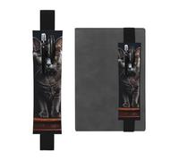 LHCVSFGW Portapenne elastico per quaderni, segnalibri, portapenne in pelle PU con fascia regolabile, custodia per penne con gatto sul tavolo, astuccio per matite per agende, raccoglitori, libri, Nero