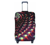 LHCVSFGW Sci-Fi Dizziness, custodia per bagaglio da viaggio, con protezione elastica, lavabile, antigraffio, protezione spessa per bagagli da 45,7 a 81,3 cm, nero, L