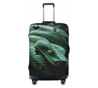 LHCVSFGW Telo protettivo per bagagli da viaggio con motivo serpente su ramo, elastico, lavabile, antigraffio, protezione spessa per bagagli da 45,7 a 81,3 cm, nero, M