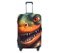 LHCVSFGW Telo protettivo per bagagli da viaggio, motivo drago ruggente, elastico, lavabile, antigraffio, protezione spessa per bagagli da 45,7 a 81,3 cm, nero, XL