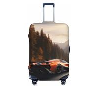 LHCVSFGW Telo protettivo per bagaglio da viaggio auto sportiva su strada elastico lavabile antigraffio spesso per bagagli da 45,7 a 81,3 cm, nero, S
