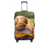 LHCVSFGW Telo protettivo per bagaglio da viaggio con motivo lumaca in foglia, elastico, lavabile, antigraffio, spesso per bagagli da 45,7 a 81,3 cm, nero, XL