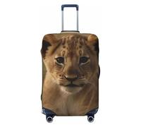 LHCVSFGW The Waiting Lion Cub - Custodia per bagagli da viaggio, con protezione elastica, lavabile, antigraffio e spessa protezione per bagagli da 45,7 a 81,3 cm, nero, XL
