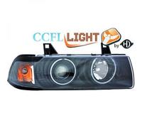 LHD Proiettore CCFL Fari Coppia Trasparente Nero H1 H3 Per BMW 3 Serie E36 90-99