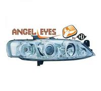 LHD Proiettore Fari Coppia Angel Eyes Trasparente Cromo Opel Vectra B 99-02