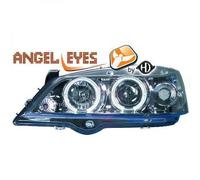 LHD Proiettore Fari Coppia Angel Eyes Trasparente Cromo Per Opel Astra G 97-04