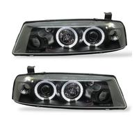 LHD Proiettore Fari Coppia Angel Eyes Trasparente Nero per Opel Calibra 90-97